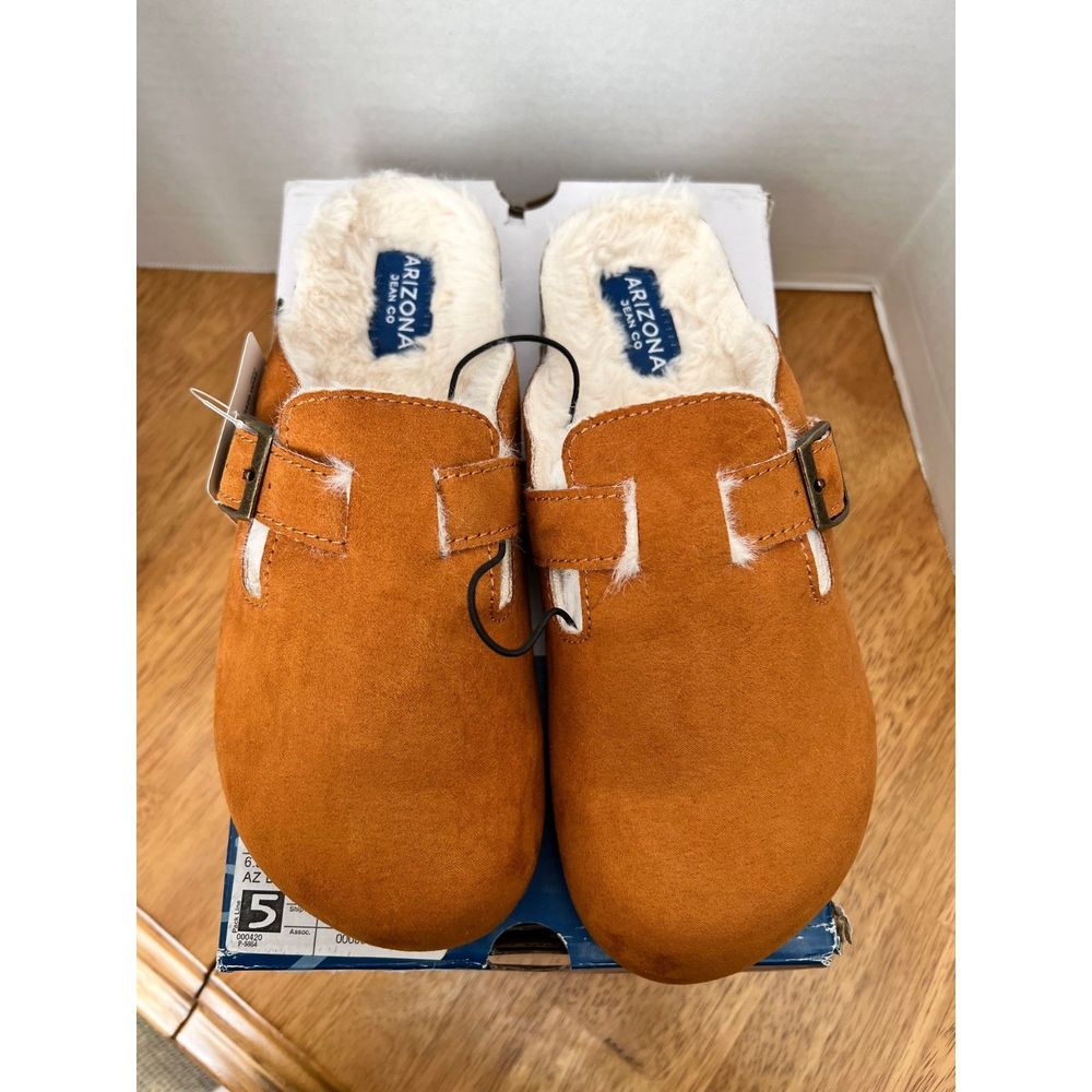 Arizona Faux Fur Lined Slip-on Buckle Cognac Delano